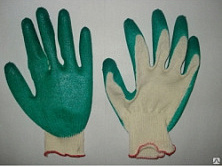 Перчатки х/б 1-ый облив РОС