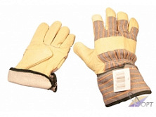 Перчатки кож комбинированные, утепленные РОС